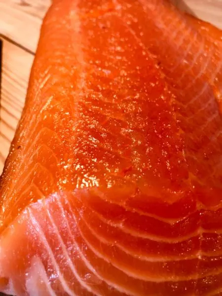 Irish organic smoked salmon, gently smoked